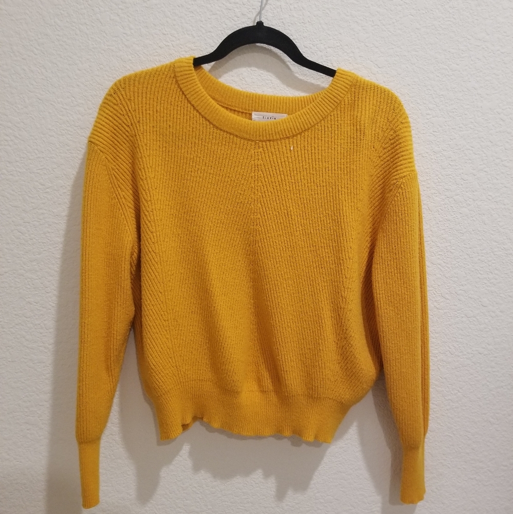 Yellow-Orange Knit Sweater